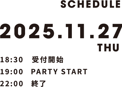 SCHEDULE 2025.11.27 THU